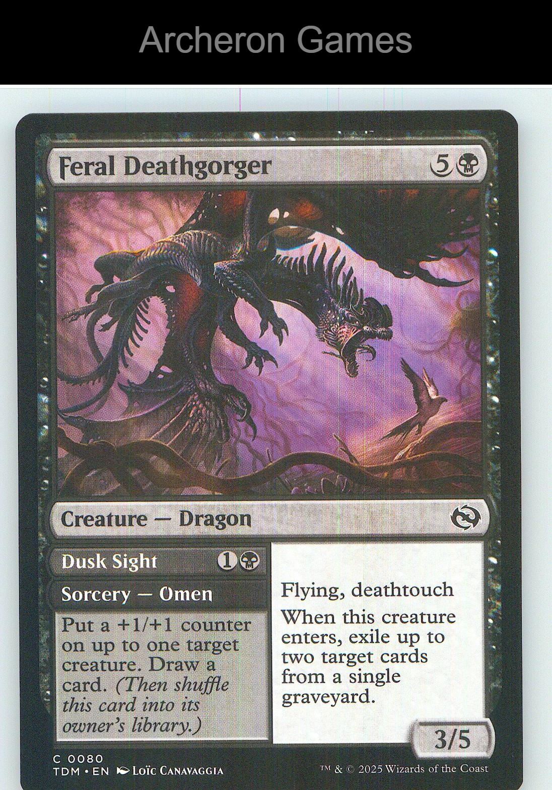 Feral Deathgorger TDM 80 C MTG Card NM/EX+