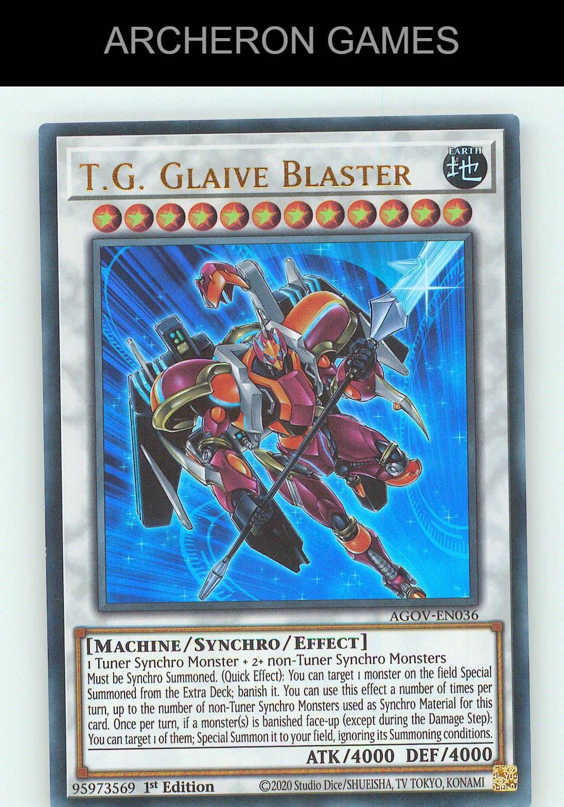 T.G. Glaive Blaster UR YUGIOH Card 1st Edition