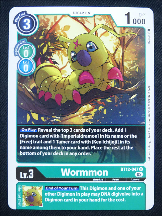 Wormmon BT12-047 U - Digimon Card #LS