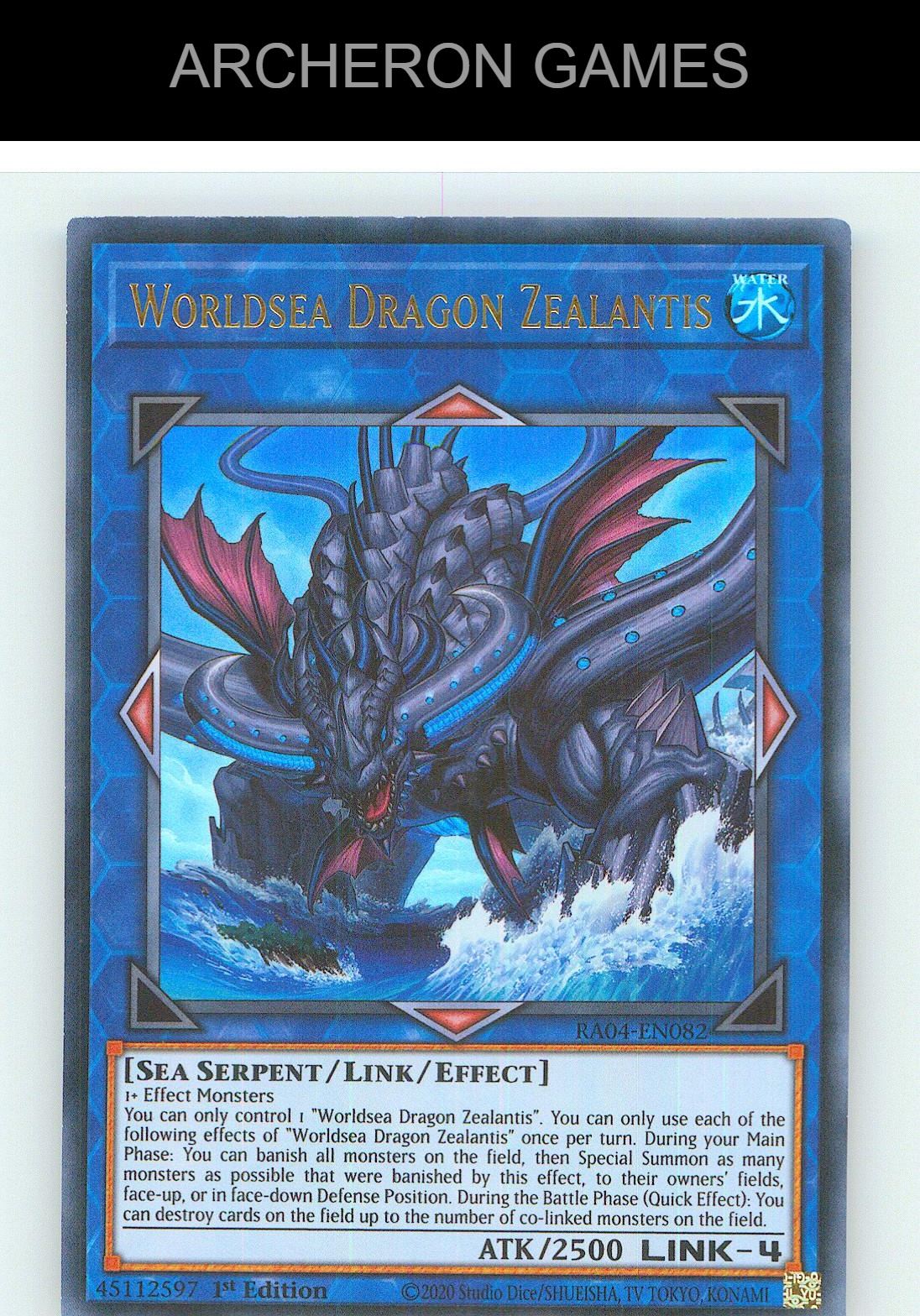 Worldsea Dragon Zealantis (UR) Ultra Rare YUGIOH Card 1st Edition