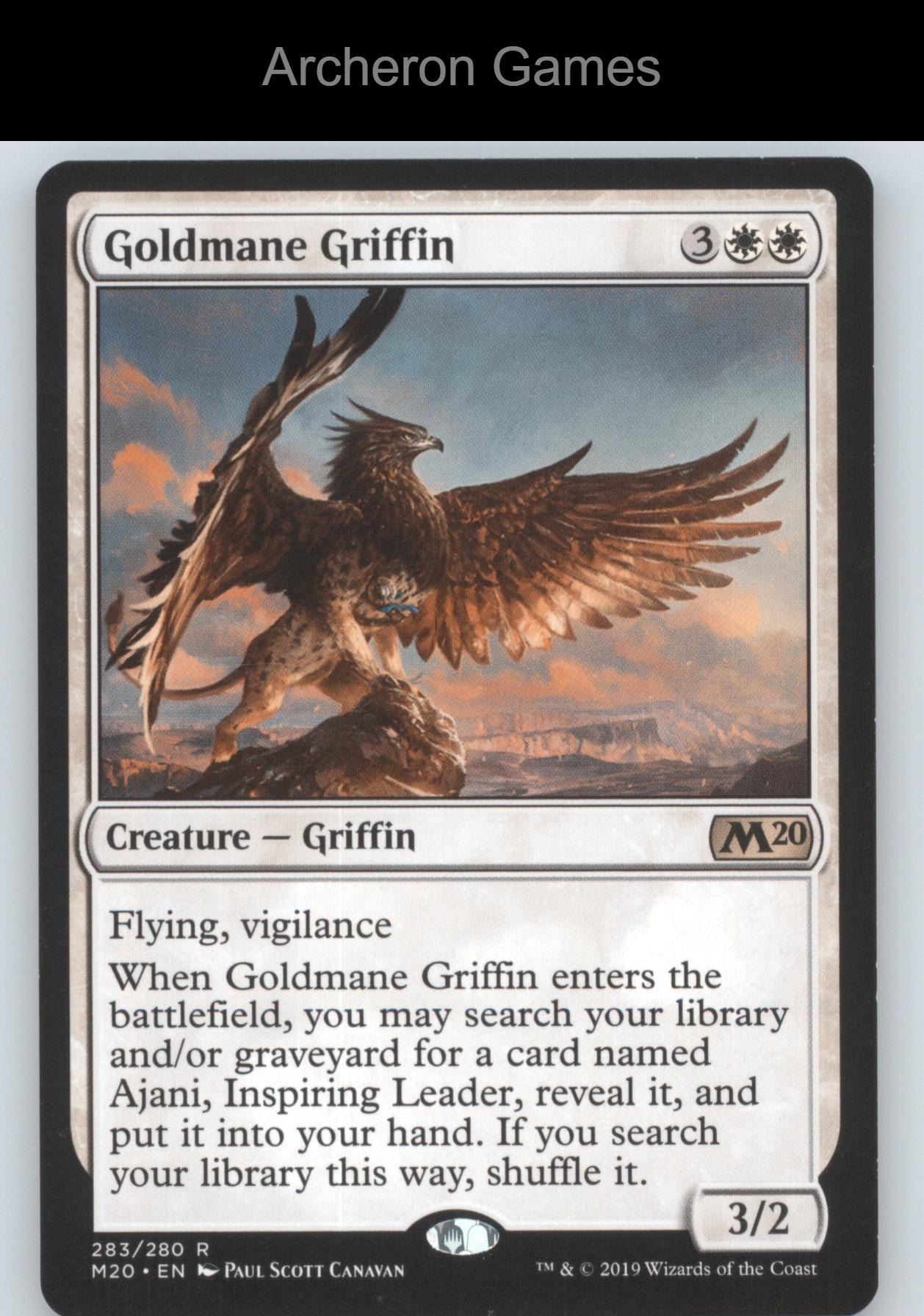 Goldmane Griffin 283 R MTG Card Core Set 2020