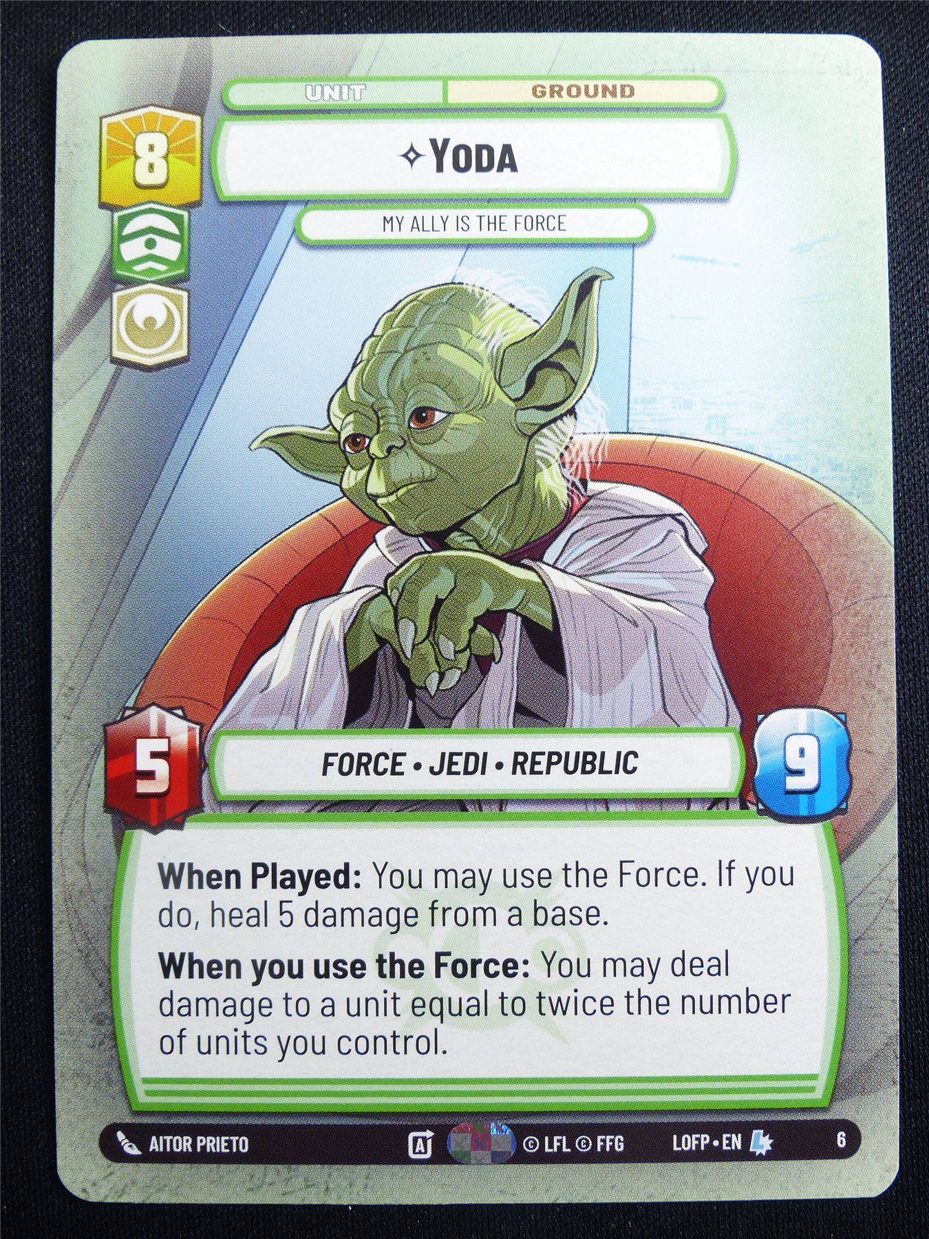 Yoda 6 Hyperspace - Star Wars Unlimited Card #4H1
