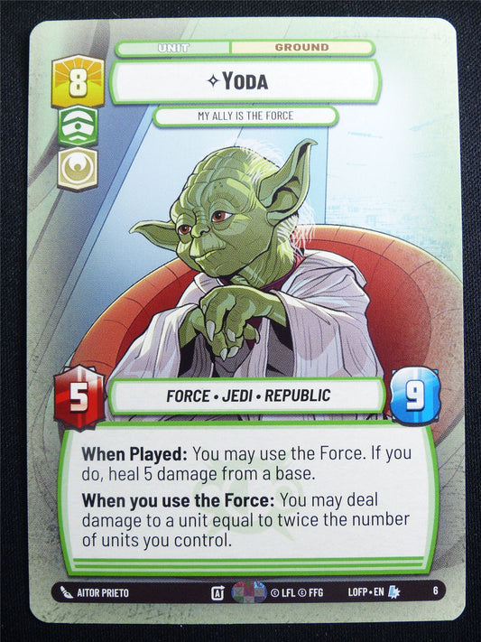 Yoda 6 Hyperspace - Star Wars Unlimited Card #4H1