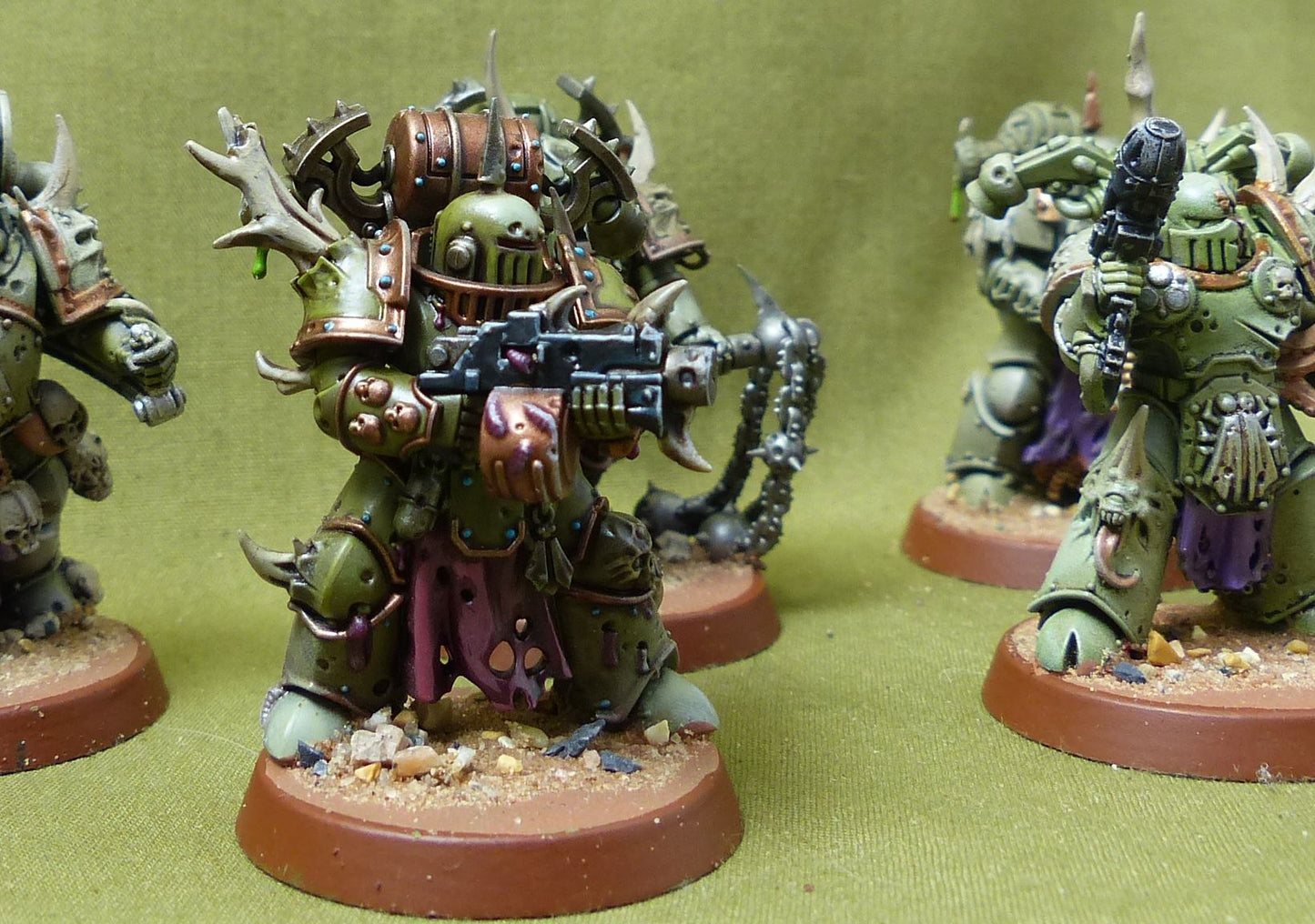 Plague Marines painted - Death Guard - Warhammer 40K #36W