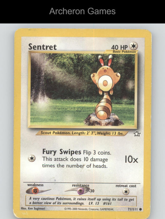 Pokemon Card Sentret N1 71/111 C Neo Genesis Unlimited