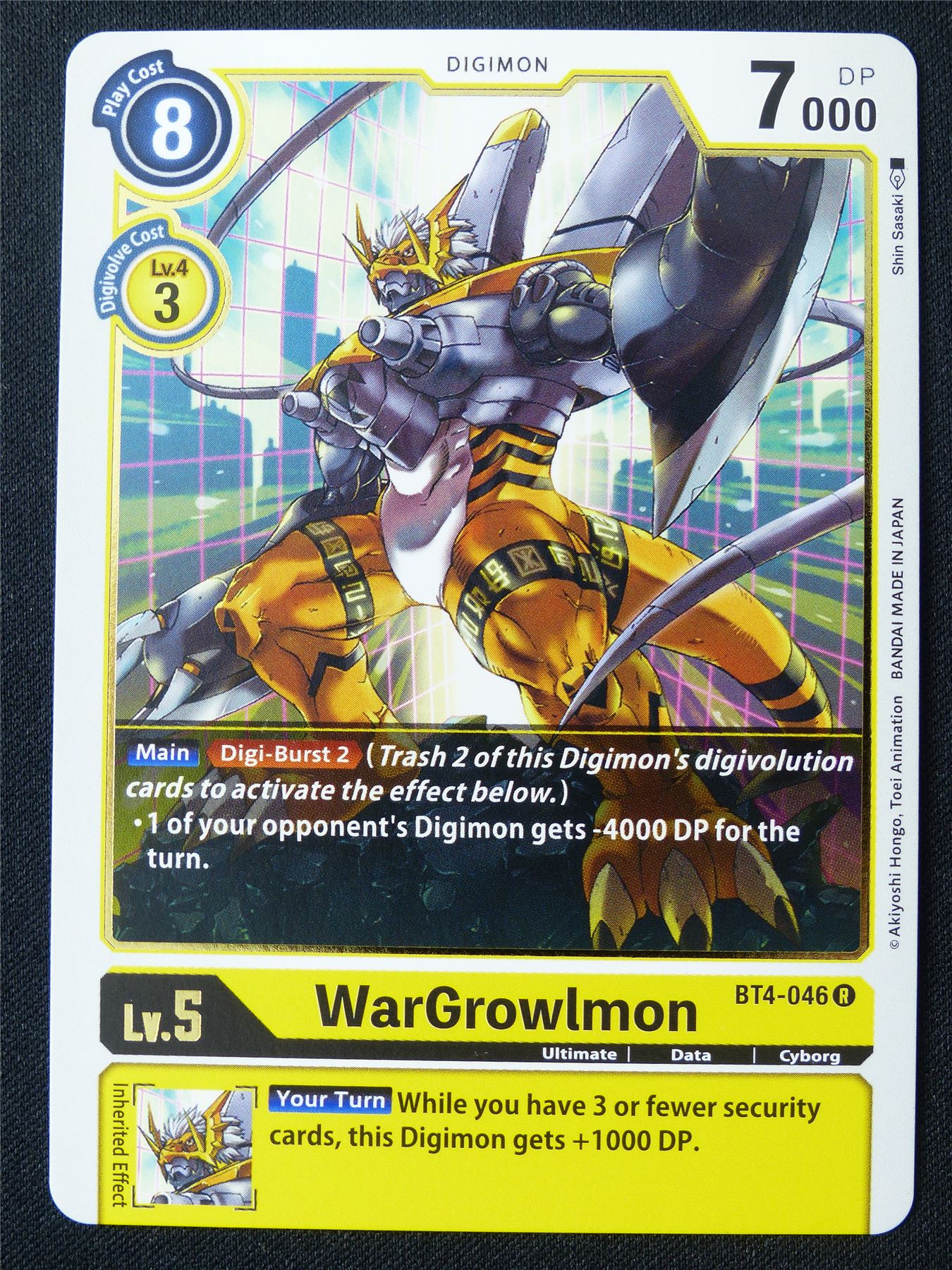 WarGrowlmon BT4-046 R - Digimon Card #17L