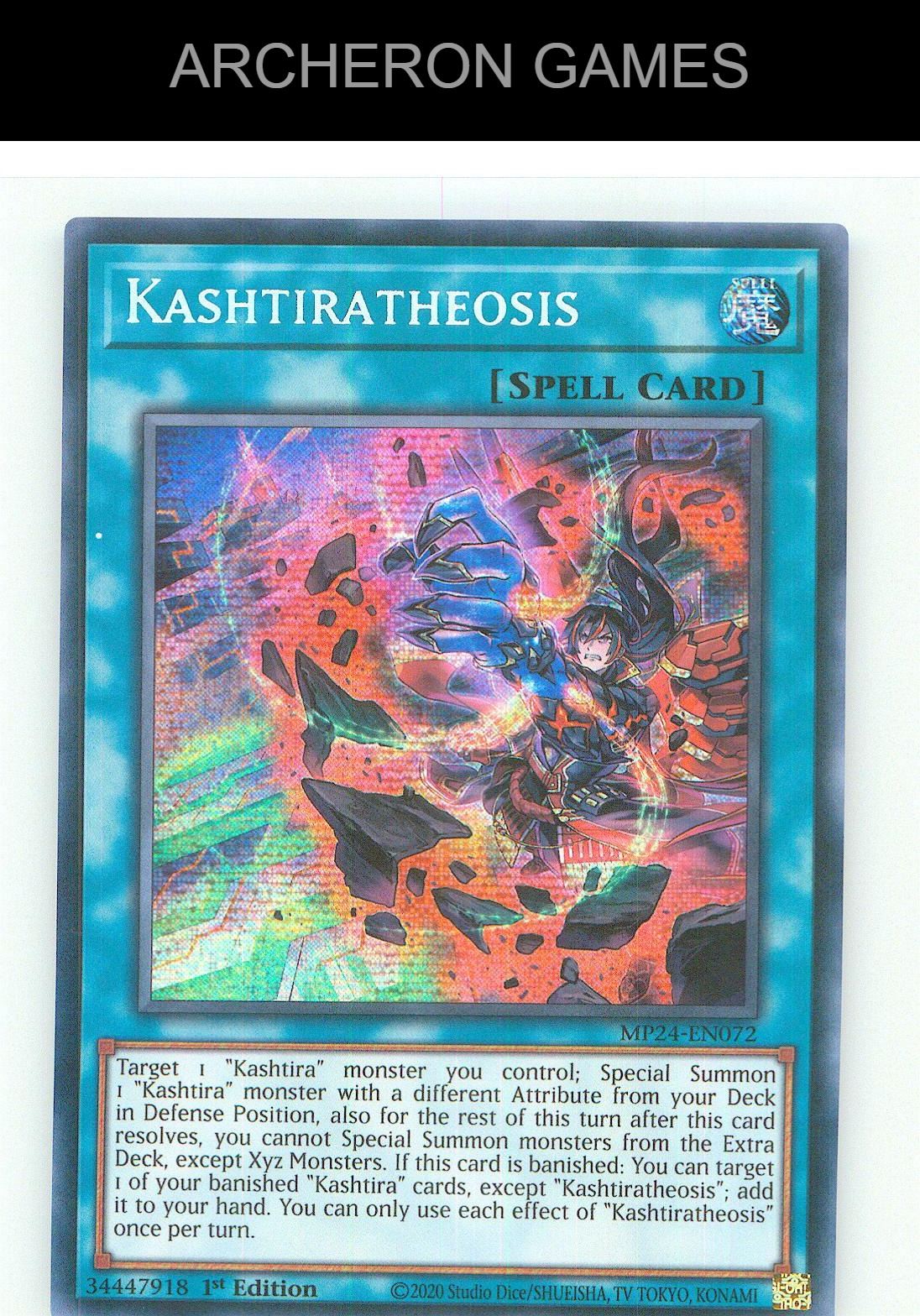 Kashtiratheosis Prismatic Secret Rare YUGIOH Card 1st Edition