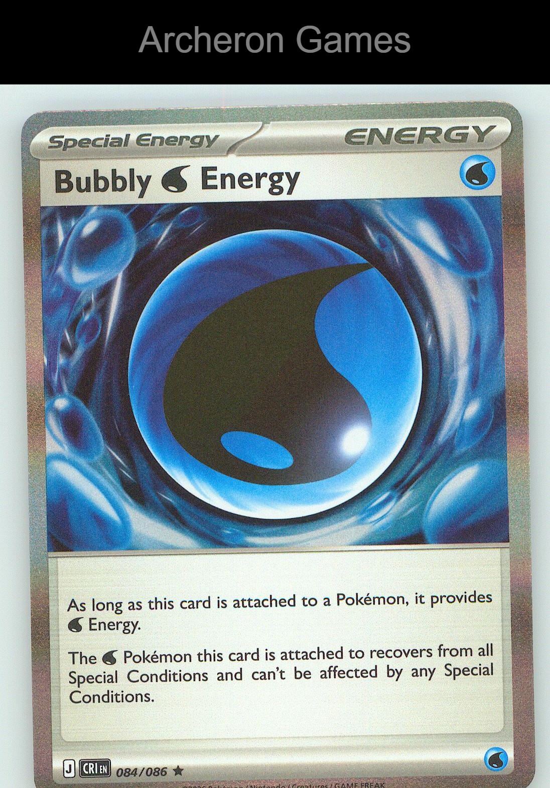 Pokemon Card Bubbly W Energy ME04 084/086 HOLO R Chaos Rising