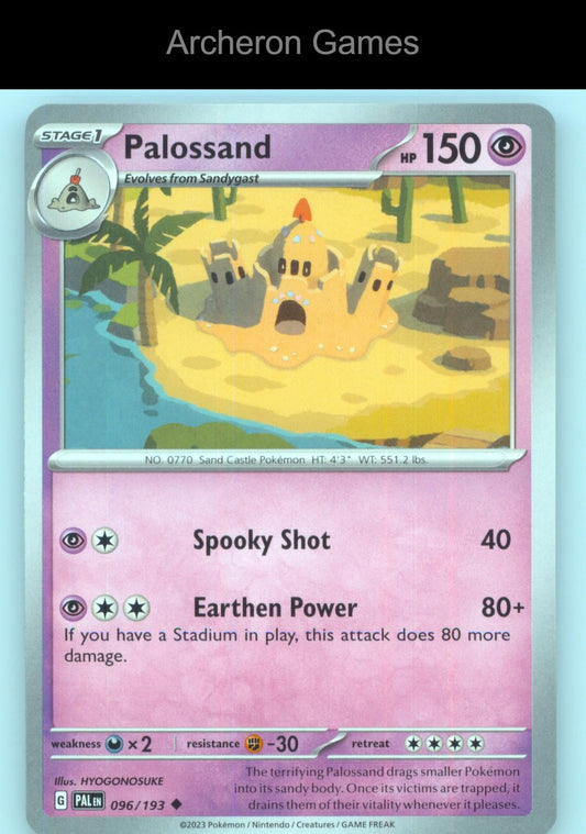 Pokemon Card Palossand PAL 096/193 UC Paldea Evolved