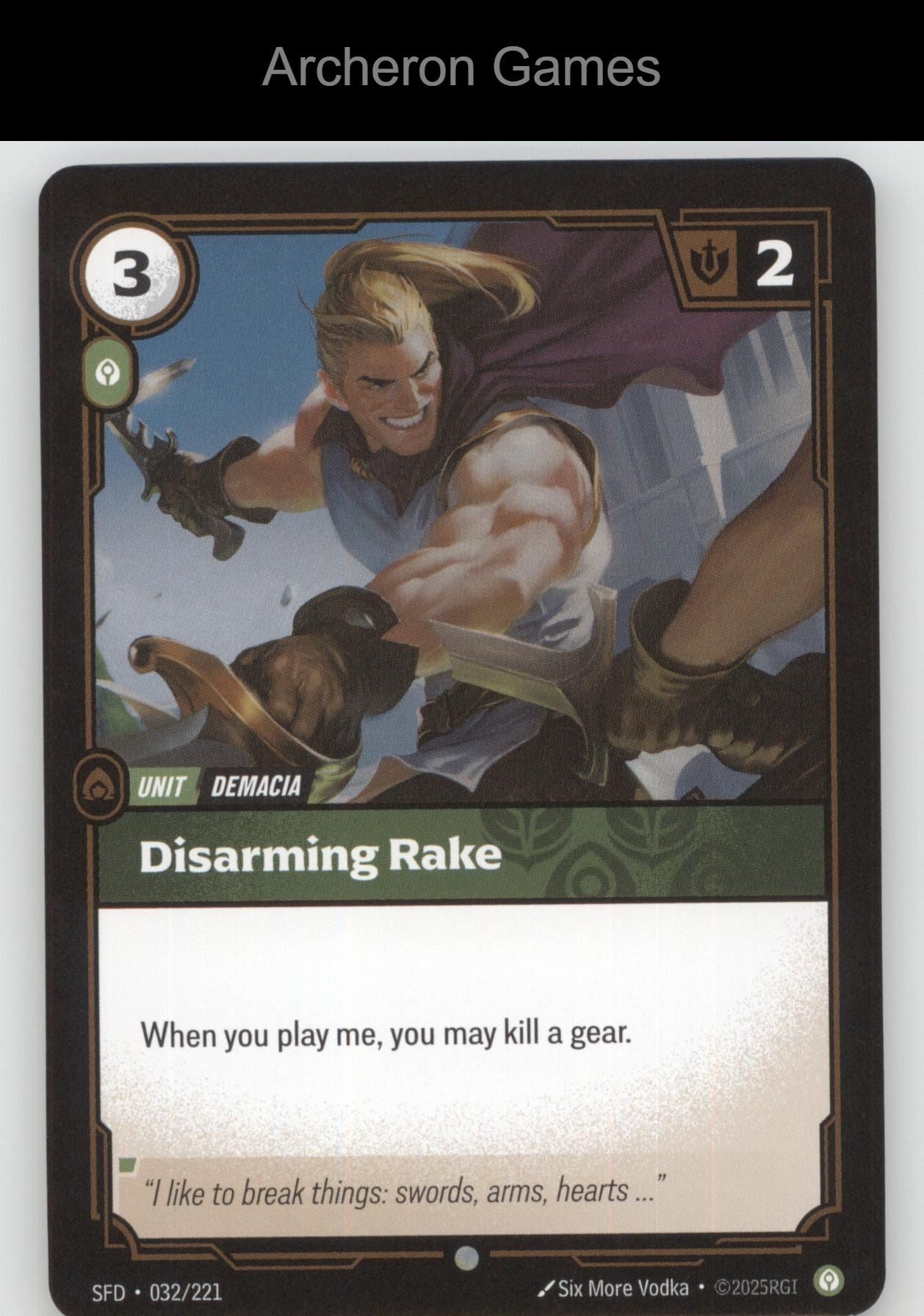 Disarming Rake SFD 032/221 C  Card Spiritforged
