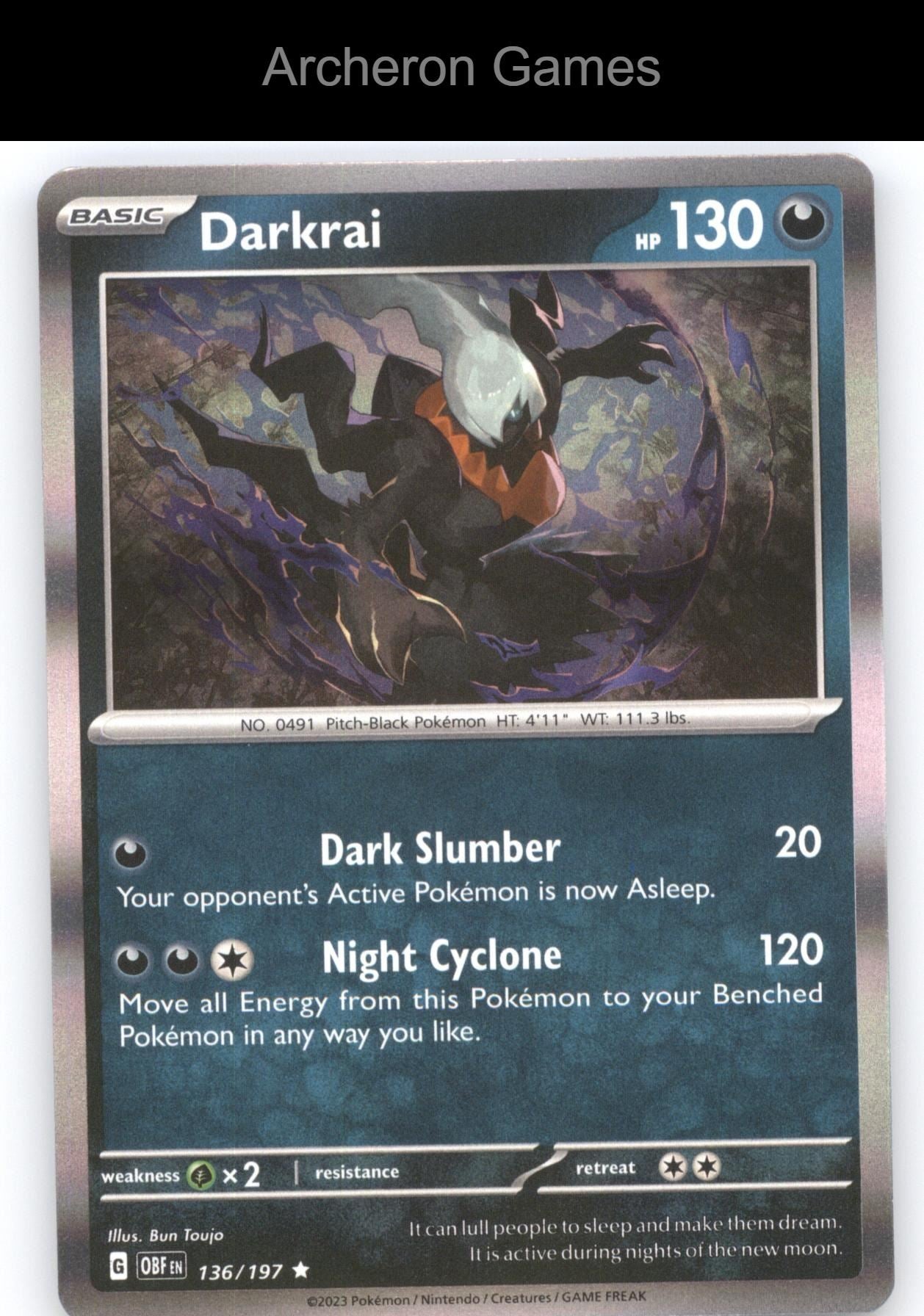 Pokemon Card Darkrai (Cosmos Holo) MCAP 136/197 R Miscellaneous Cards & Products