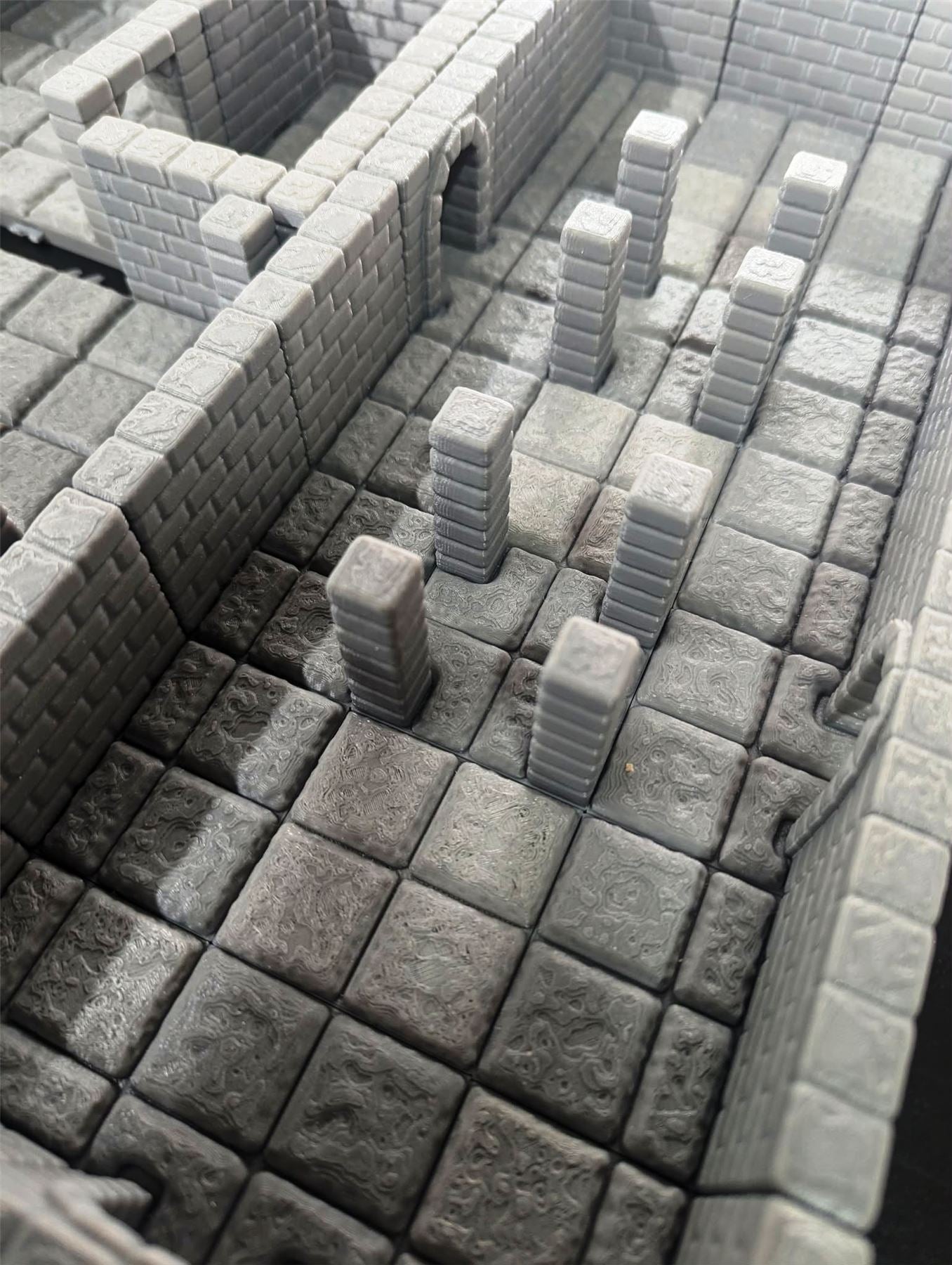 Large Modular Dungeon scenery - Interchangeble parts and setups #32A