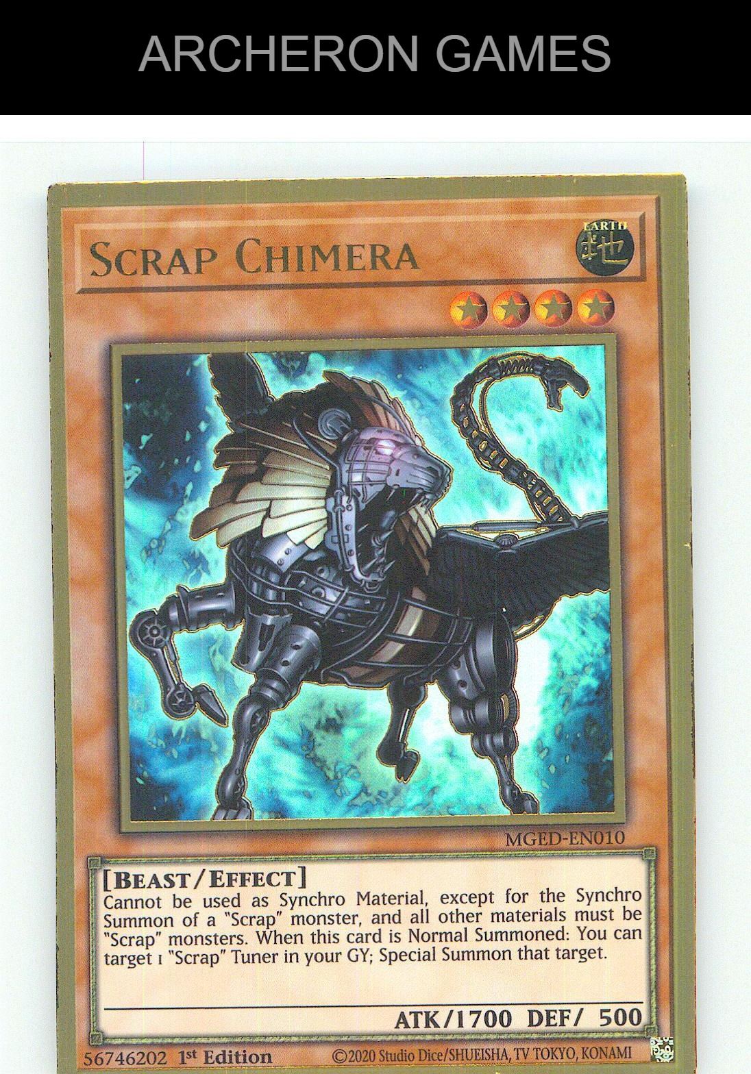 Scrap Chimera Premium Gold Rare YUGIOH Card 1st Edition