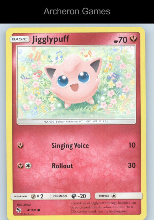 Pokemon Card Jigglypuff HIF 41/68 C Hidden Fates
