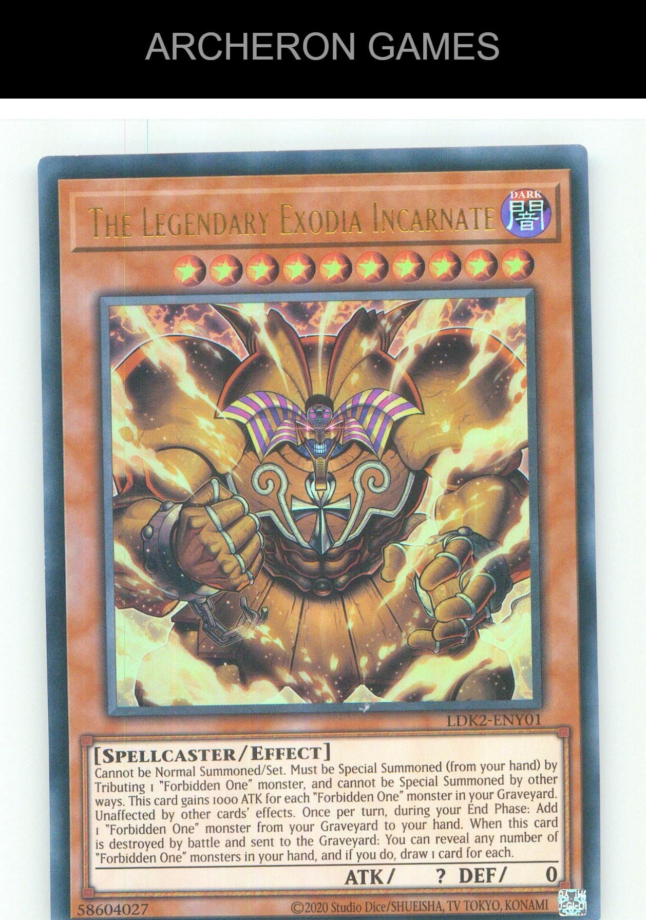 The Legendary Exodia Incarnate UR YUGIOH Card Unlimited