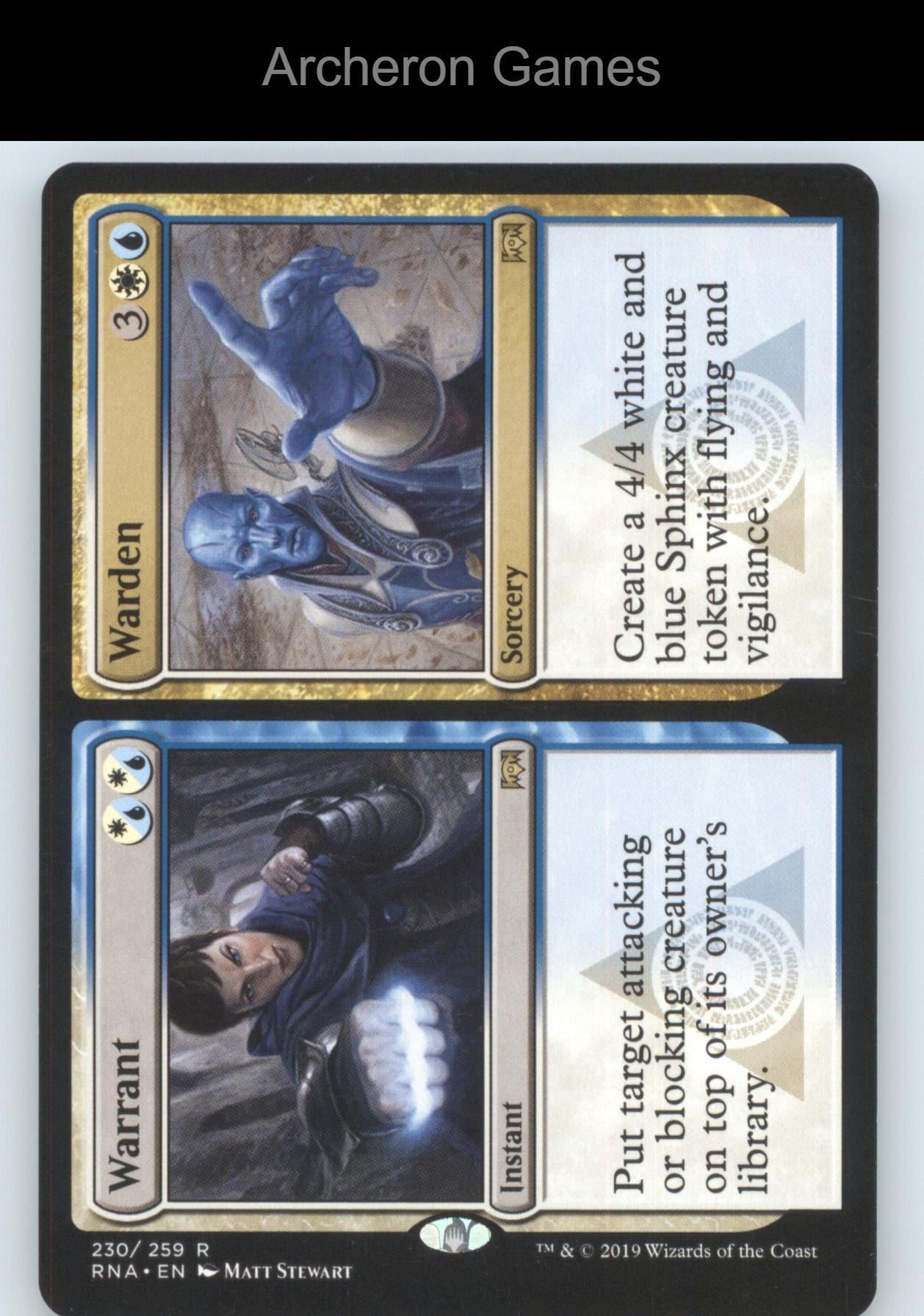 Warrant // Warden 230 R MTG Card Ravnica Allegiance