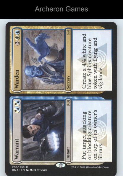 Warrant // Warden 230 R MTG Card Ravnica Allegiance