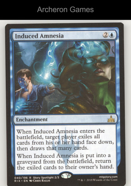 Induced Amnesia 40 R MTG Card Rivals of Ixalan