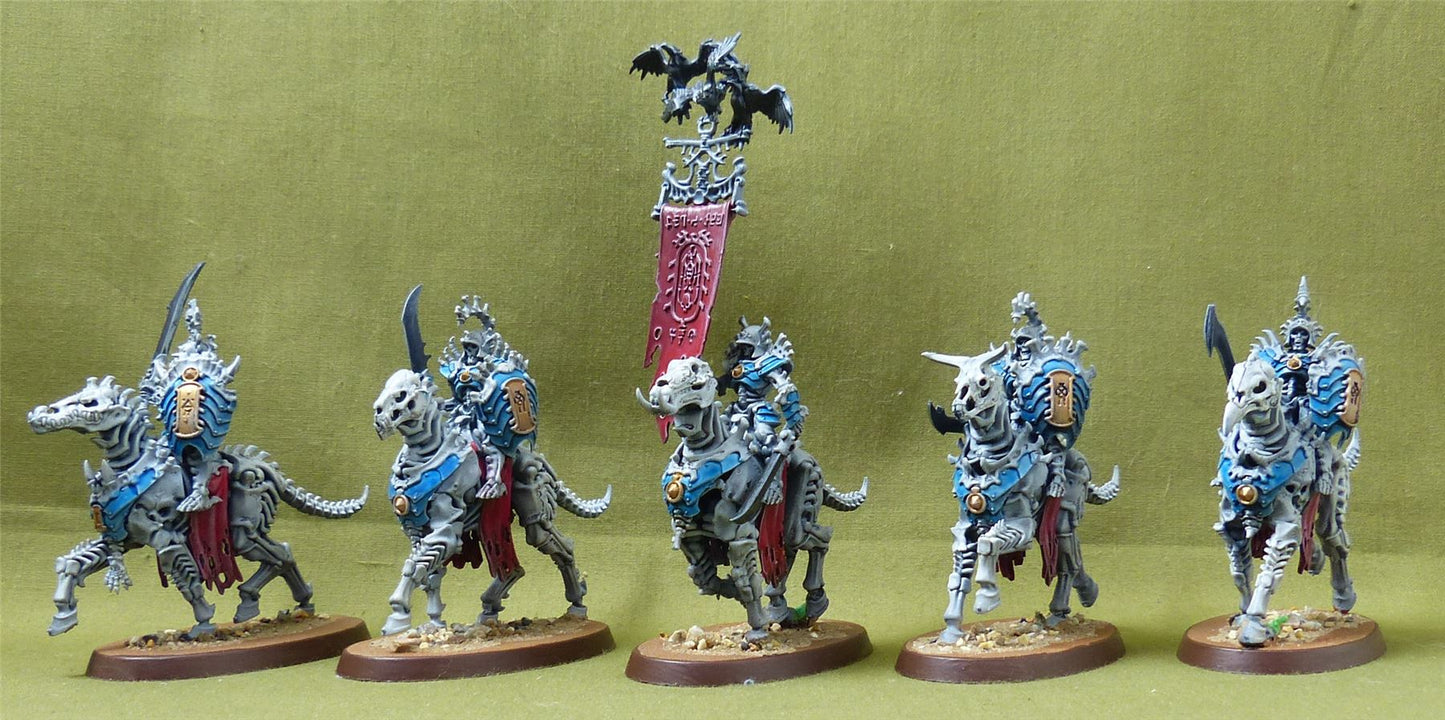 Kavalos Deathriders painted - Ossiarch Bonereapers - Warhammer AoS #4ZD