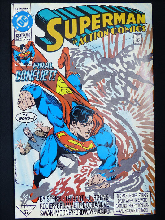 SUPERMAN: Action Comics #667 1991 - DC Comic #1RA