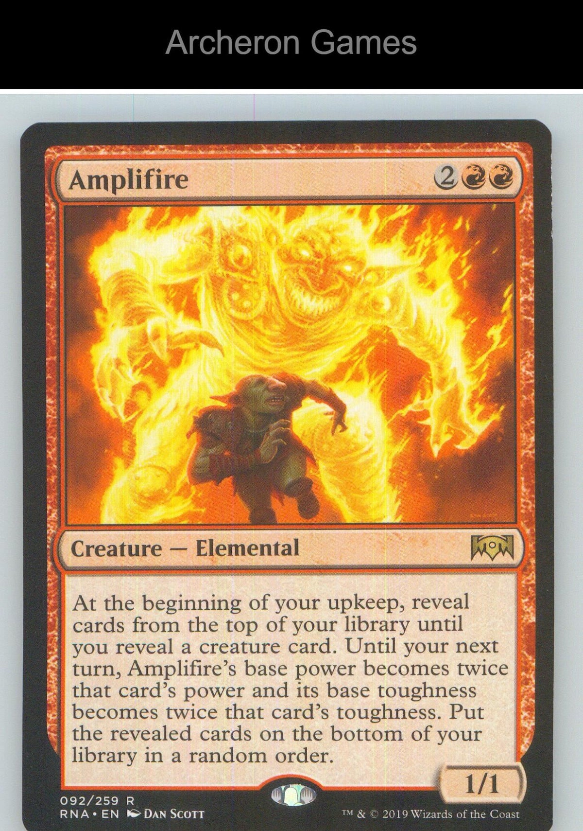 Amplifire RNA 92 R MTG Card NM/EX+