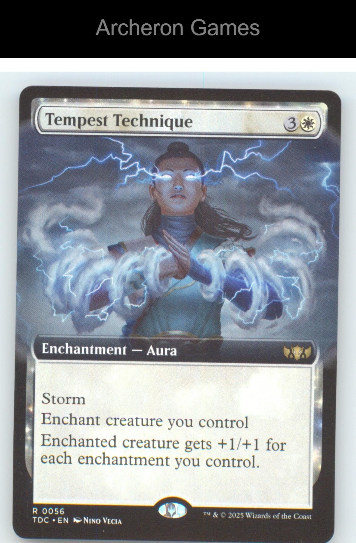 Tempest Technique (Extended Art) TDC 56 R MTG Card NM/EX+