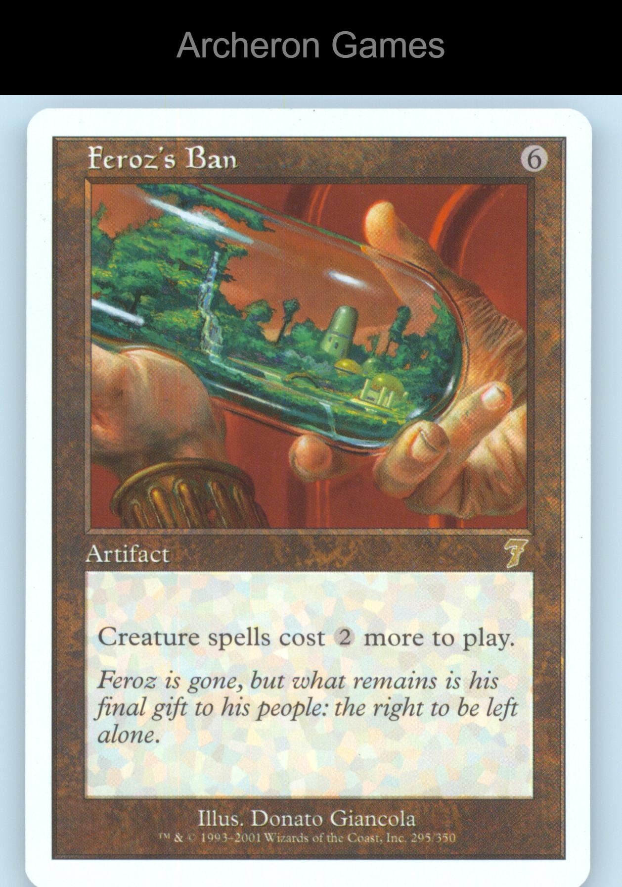 Feroz's Ban 295 R MTG Card 7th Edition