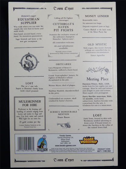 Mordheim: Town Cryer #14 Mounted Mercenaries - Games Workshop Magazine #1N3