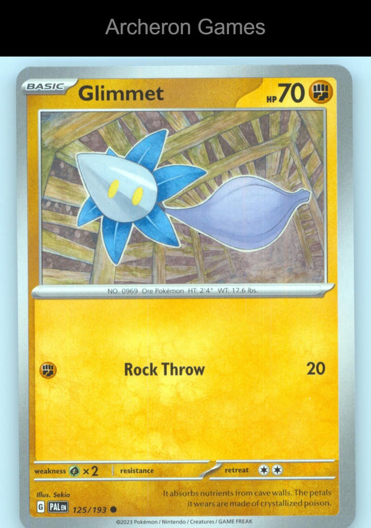 Pokemon Card Glimmet PAL 125/193 C Paldea Evolved