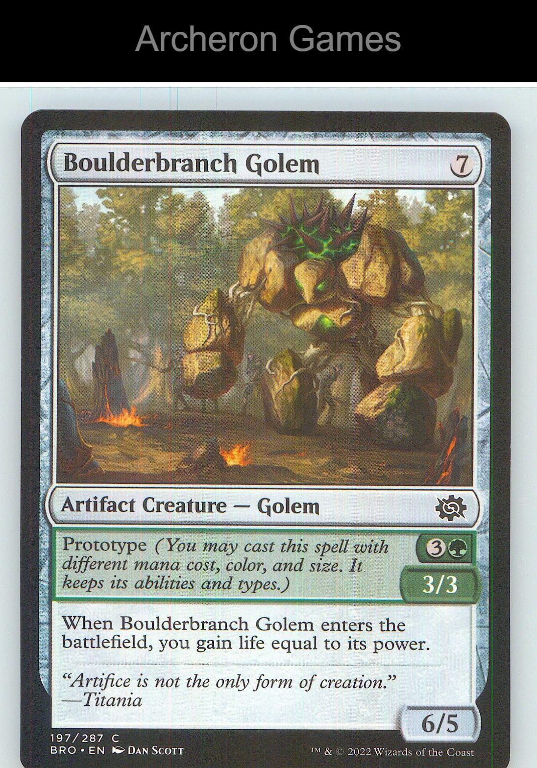 Boulderbranch Golem BRO 197 C MTG Card NM/EX+