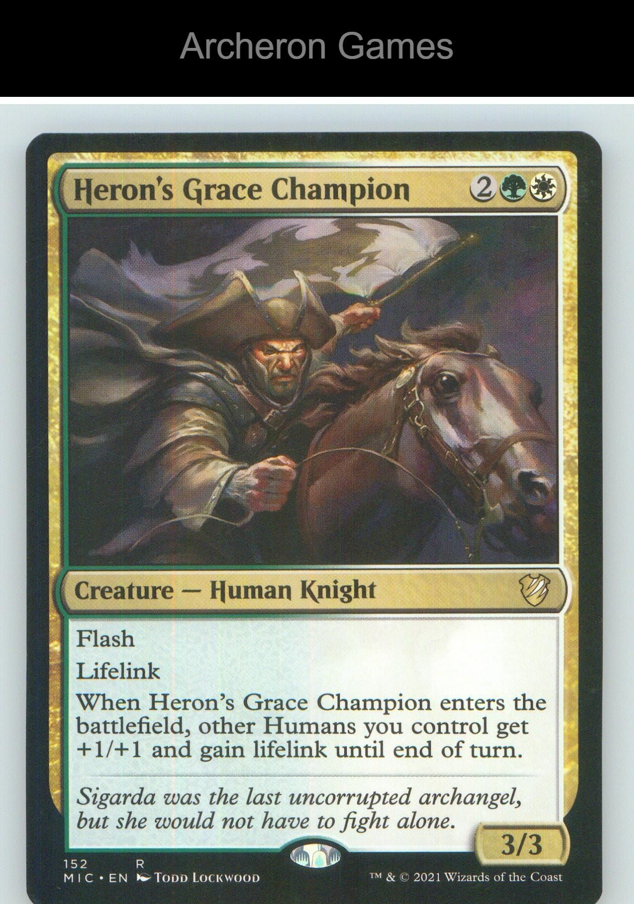 Heron's Grace Champion MIC 152 R MTG Card NM/EX+