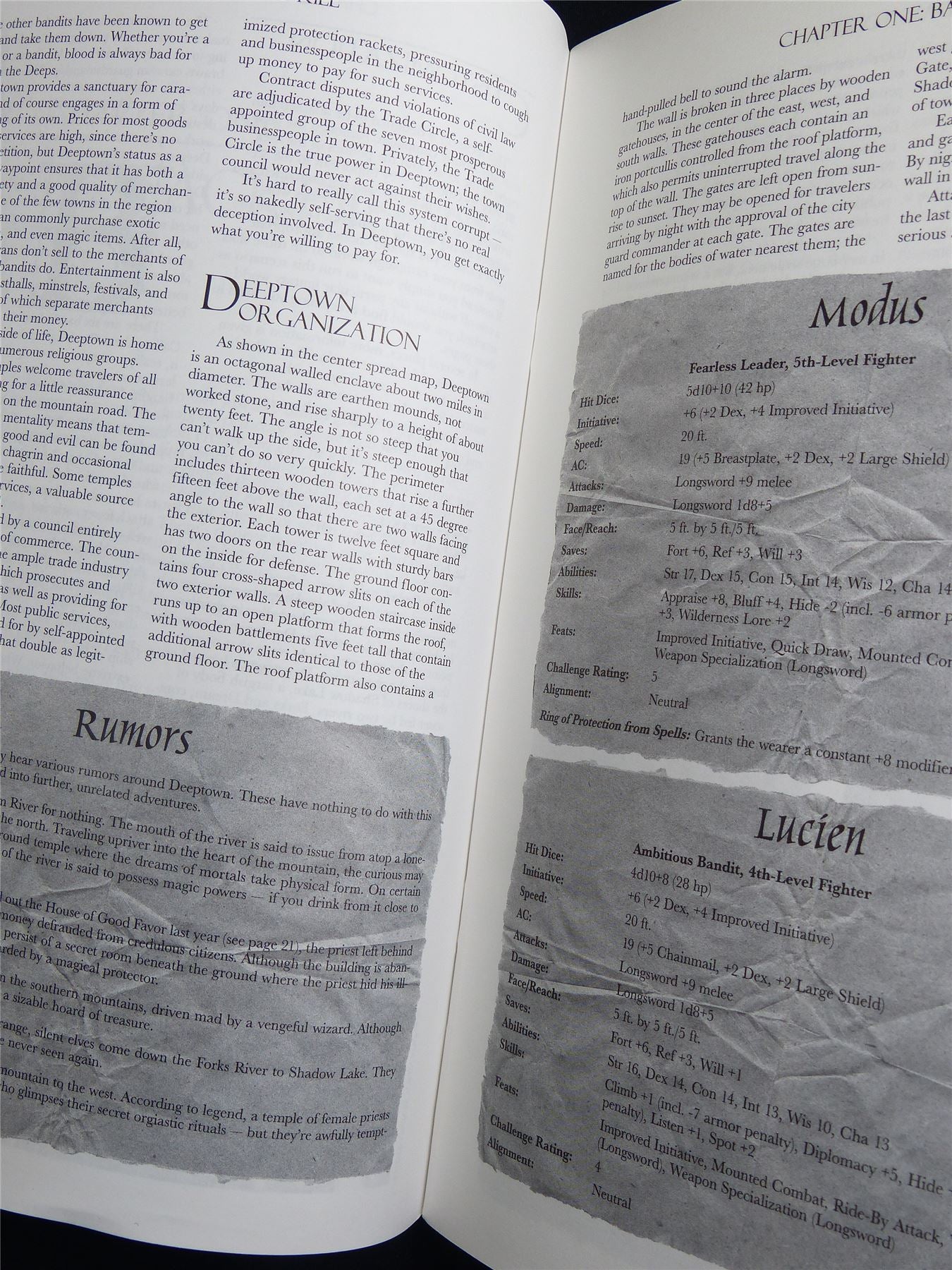 Three Days to Kill Roleplaying Booklet - d20 System #2RC