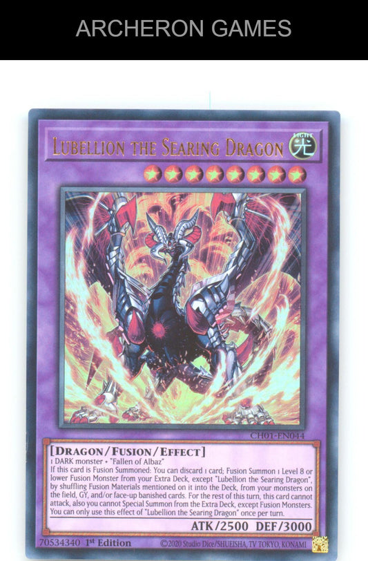 Lubellion the Searing Dragon Ultra Rare YUGIOH Card 1st Edition