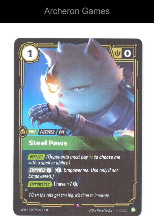 Steel Paws VEN 043/166 R Vendetta Riftbound Card Foil