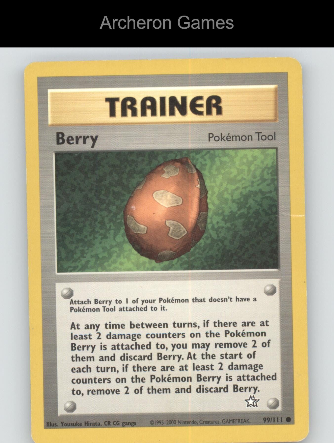 Pokemon Card Berry N1 99/111 C Neo Genesis Unlimited