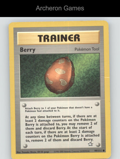 Pokemon Card Berry N1 99/111 C Neo Genesis Unlimited