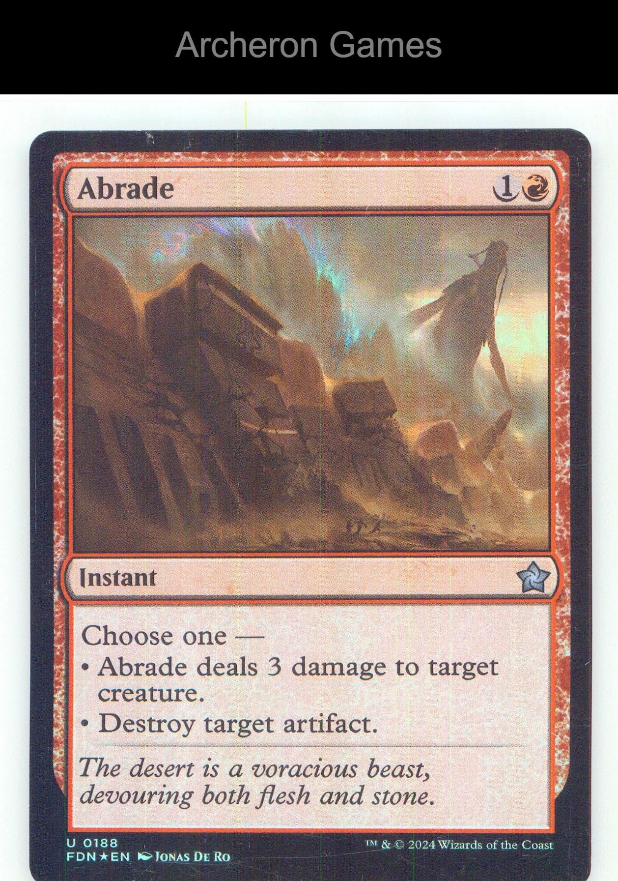 Abrade FDN 188 UC MTG Card NM/EX+ Foil