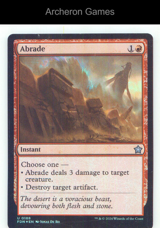 Abrade FDN 188 UC MTG Card NM/EX+ Foil