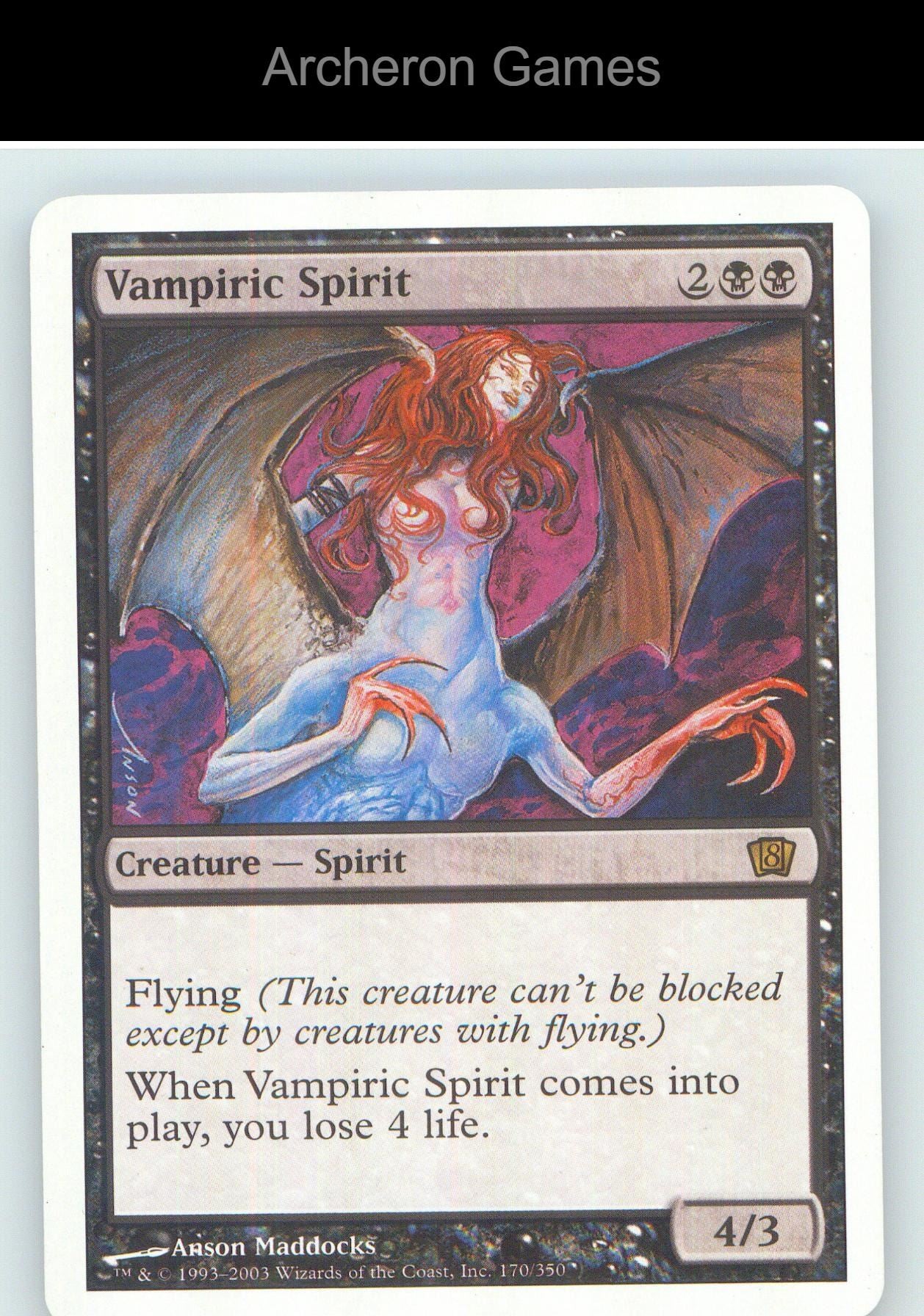 Vampiric Spirit 8ED 170 R MTG Card NM/EX+