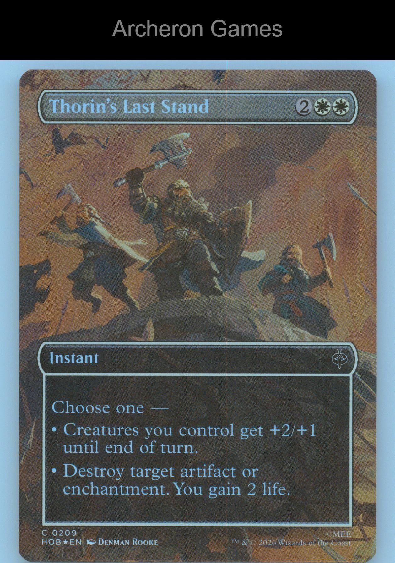 Thorin's Last Stand (Borderless) HOB 209 C MTG Card The Hobbit