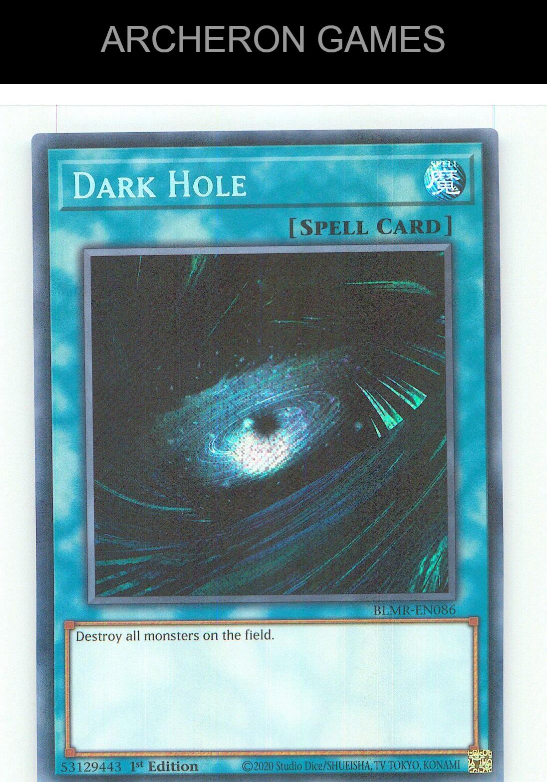 Dark Hole SEC YUGIOH Card 1st Edition