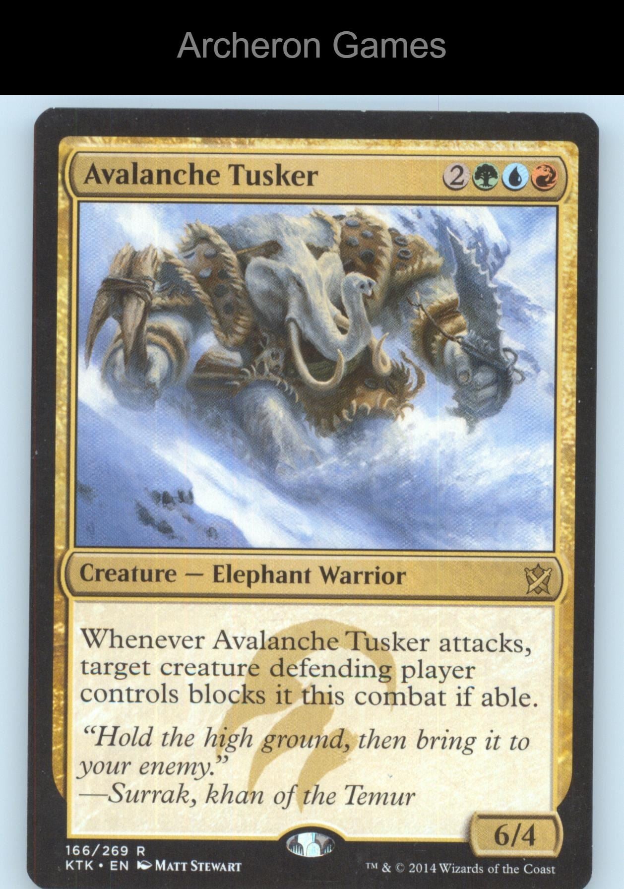 Avalanche Tusker 166 R MTG Card Khans of Tarkir
