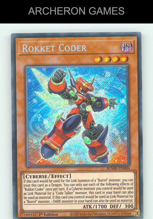 Rokket Coder SEC YUGIOH Card