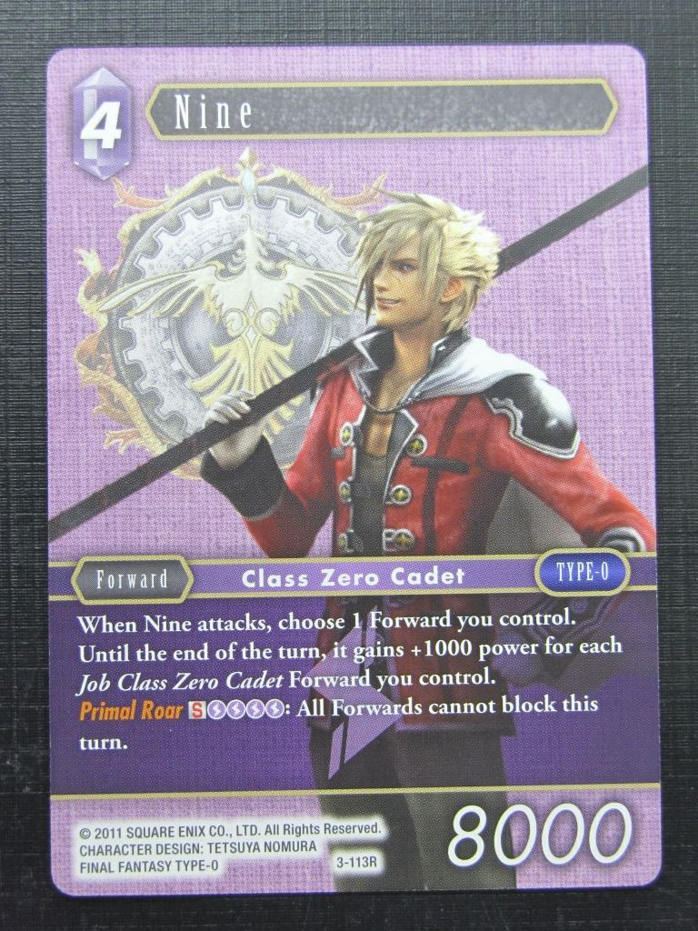 Final Fantasy Cards: NINE 3-113R # 1I40