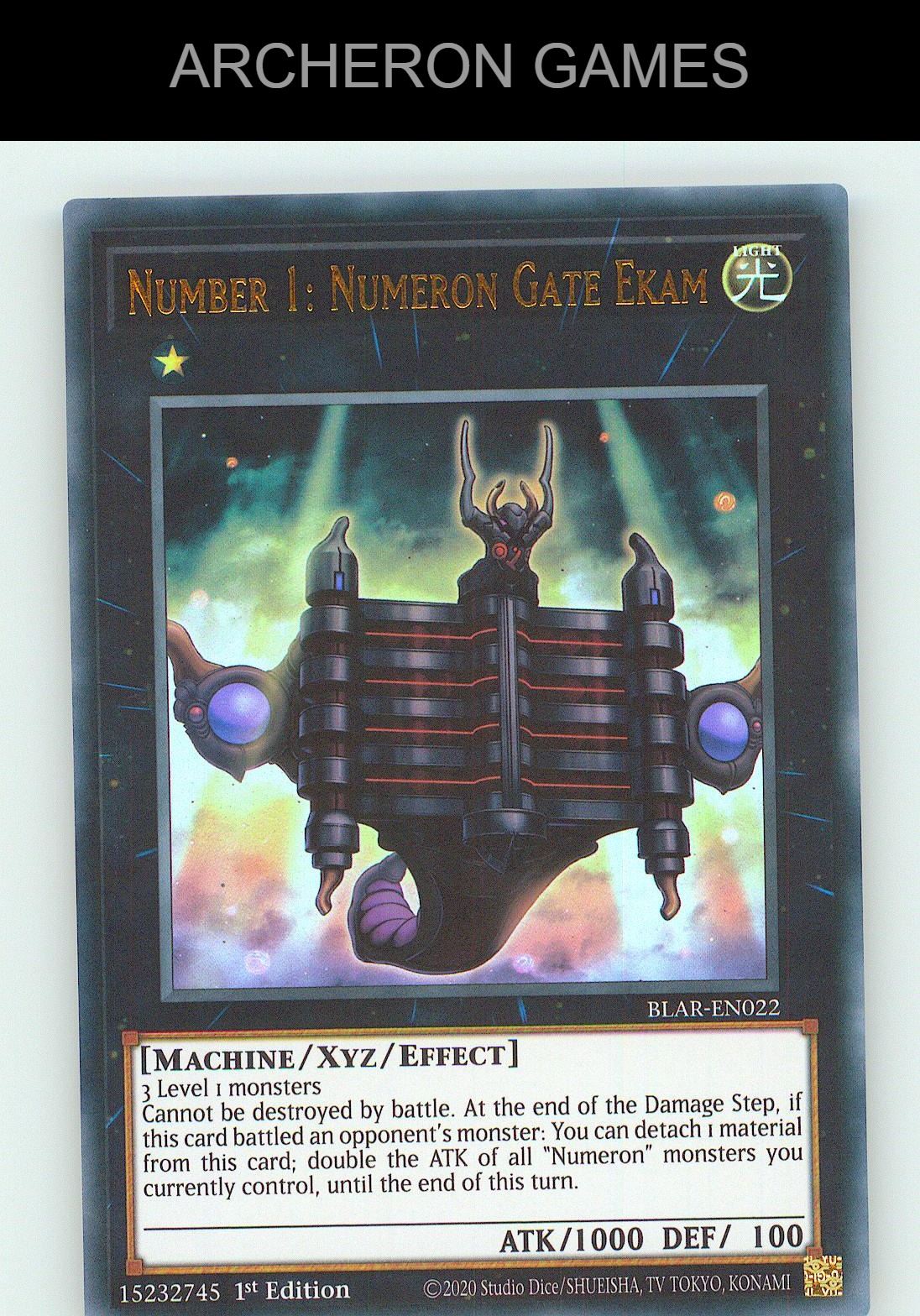 Number 1: Numeron Gate Ekam UR YUGIOH Card 1st Edition