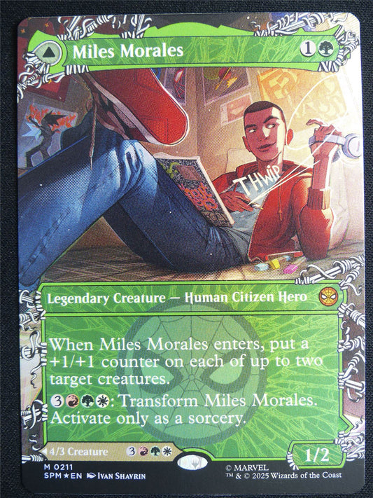 Miles Morales / Ultimate Spider-Man Borderless Foil - SPM - Mtg Card #4IJ