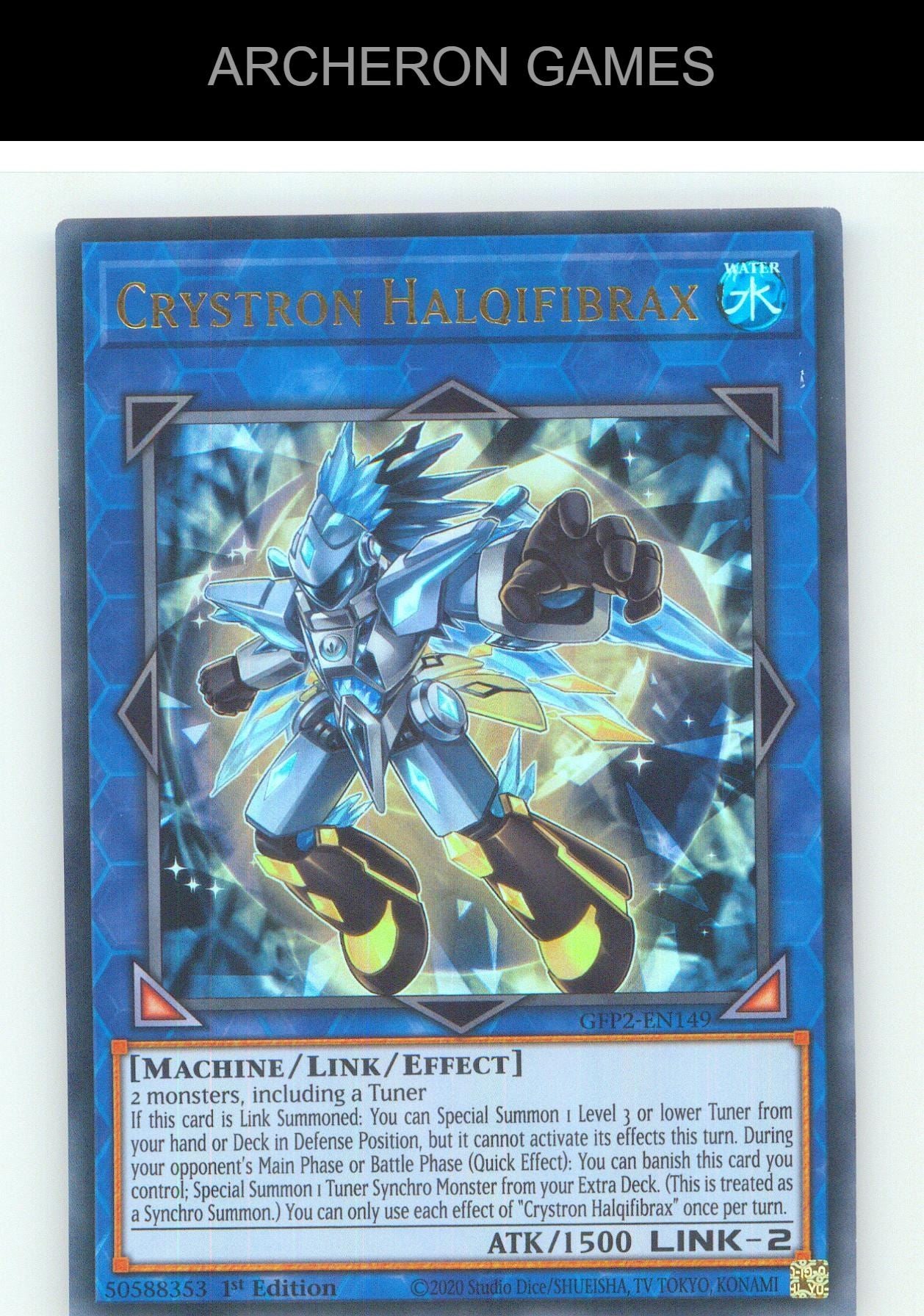 Crystron Halqifibrax UR YUGIOH Card 1st Edition