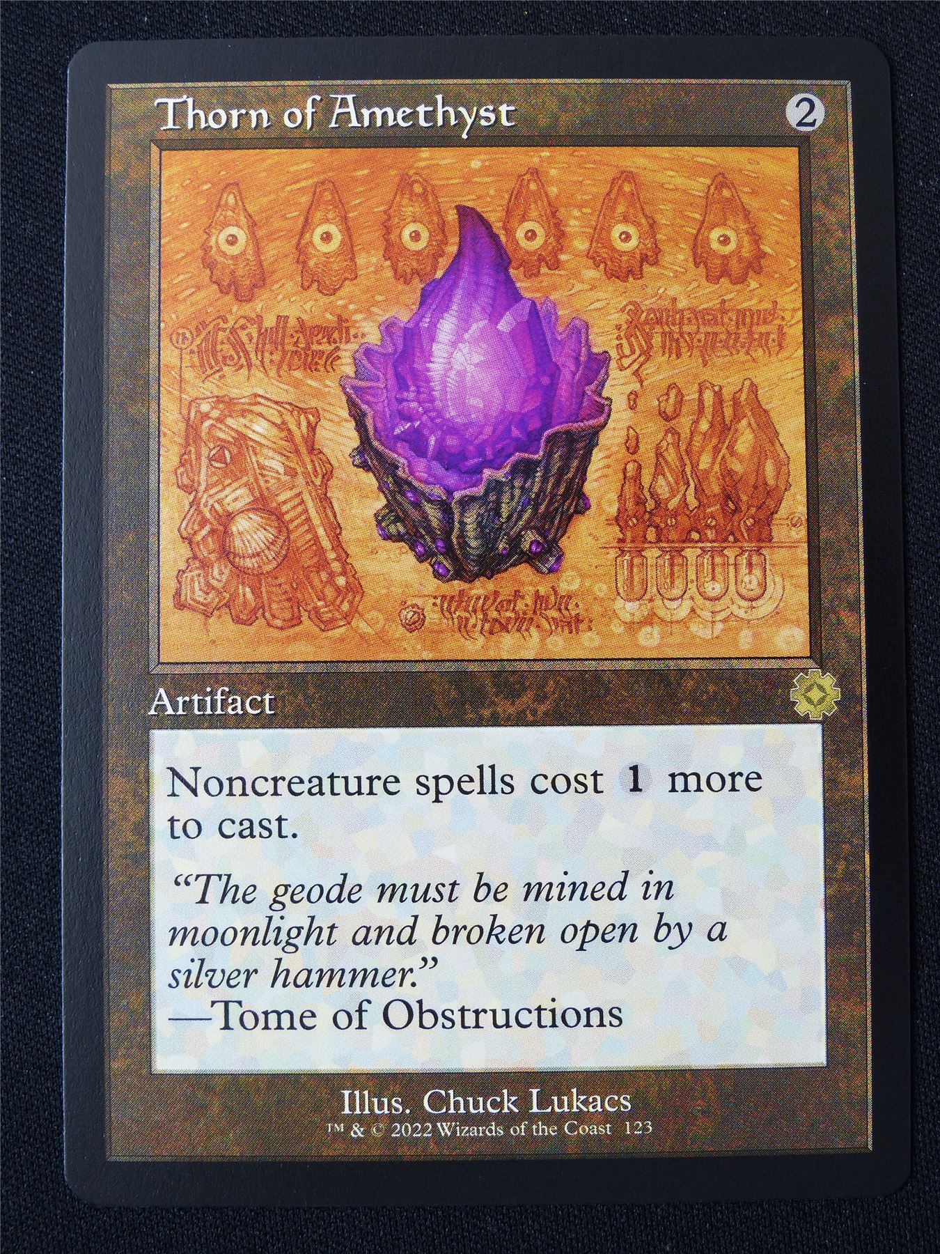 Thorn of Amethyst Retro Schematic - BRO - Mtg Card #1ZO