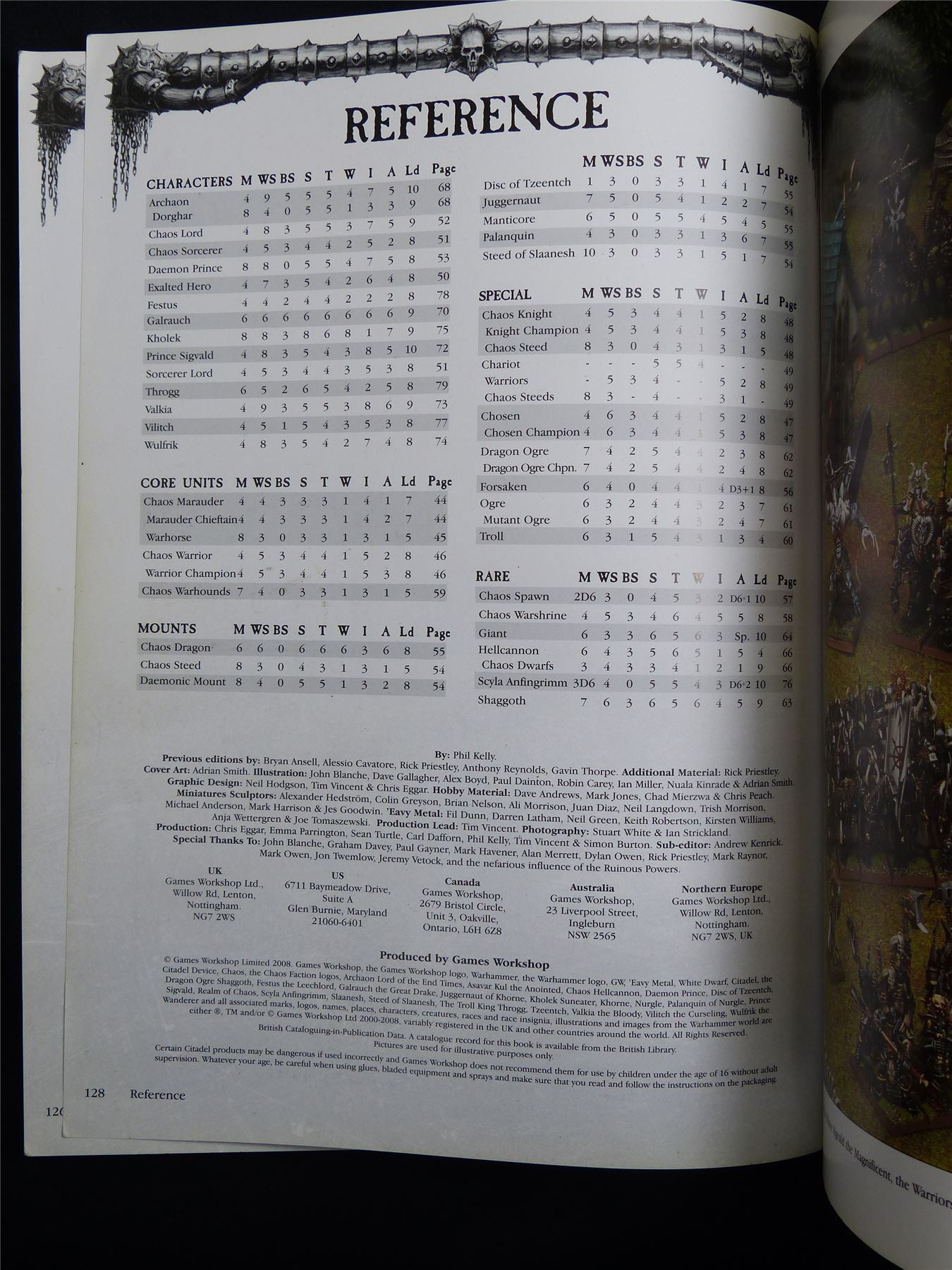 Warhammer Armies: Warriors of Chaos 7th Edition Softback 2008 - Warhammer Old World #1H0