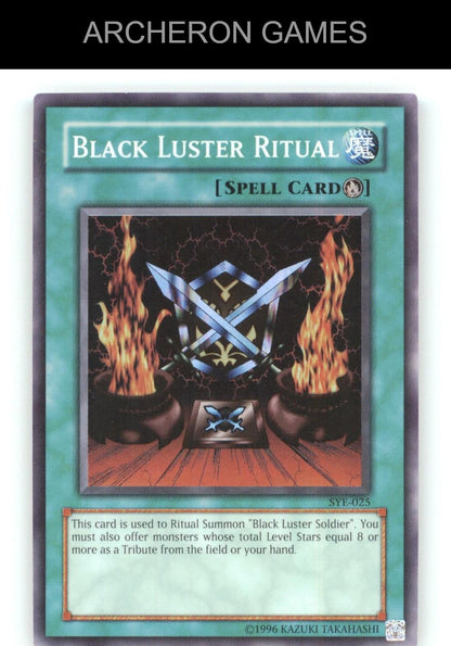 Black Luster Ritual SR YUGIOH Card